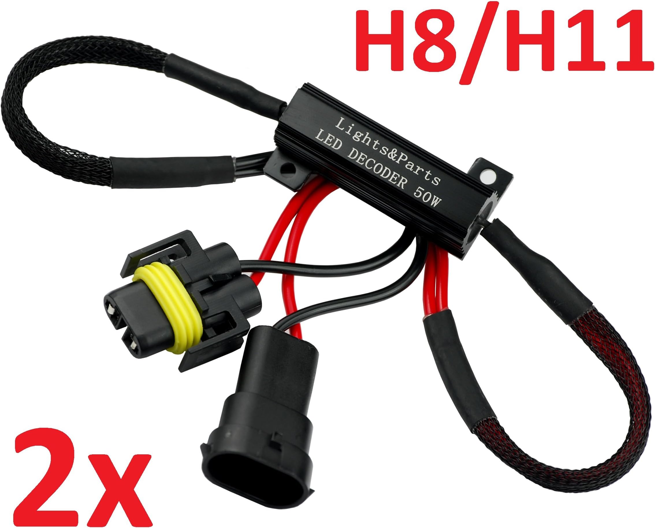 L &amp; P B546&nbsp;2&nbsp;Bulbs H8&nbsp;H11&nbsp;CANBUS Plug &amp; Play Load Resistor Resistor for Led Smd Bulbs No Error Message