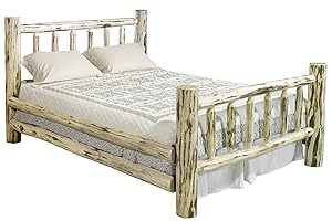 Montana Woodworks Log Furniture - Queen Bed - Varnished