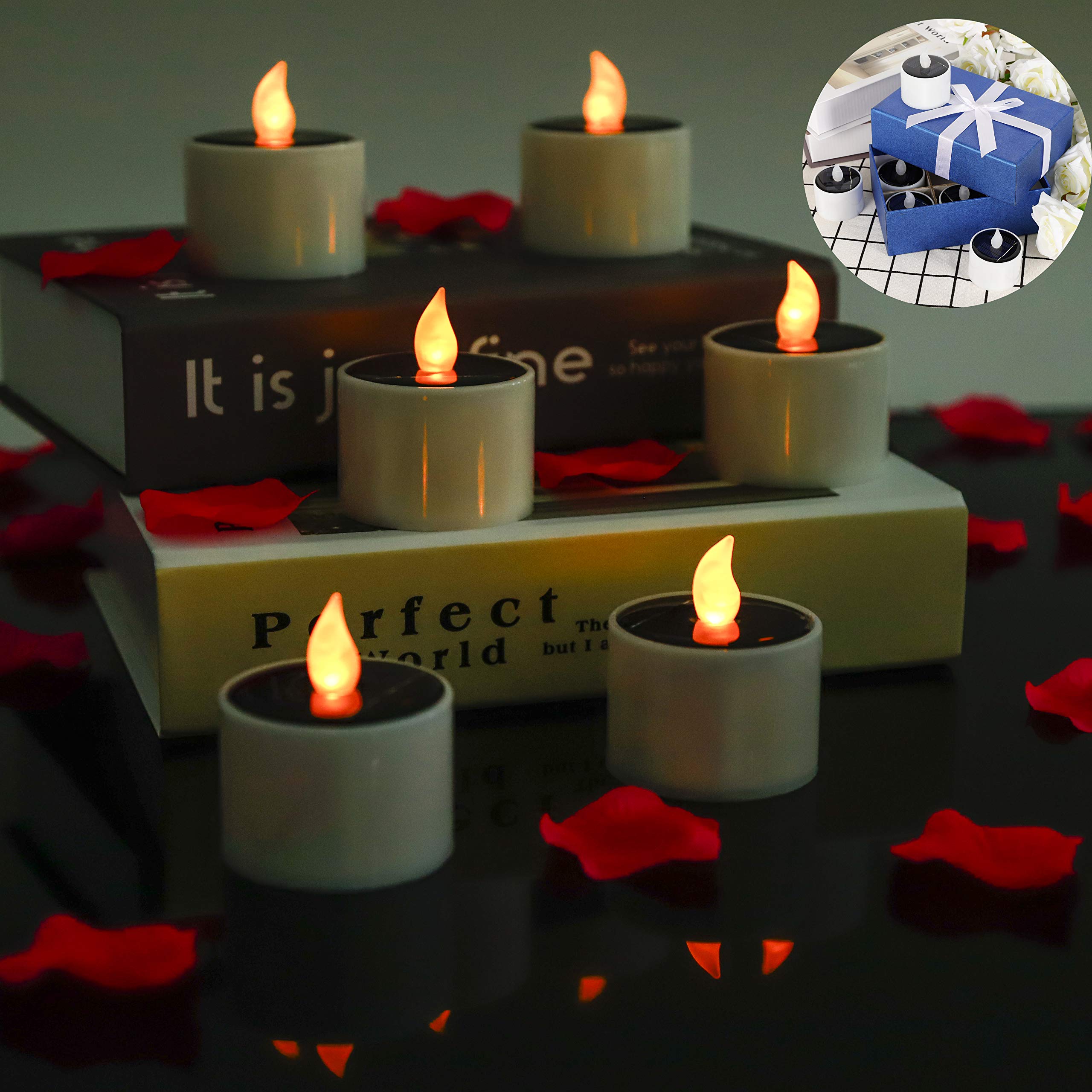 HanSemay Flameless Set of 6 Christmas Candles for home decor birthday, churches, parties and Christmas, Batteries Not Included (6pcs)