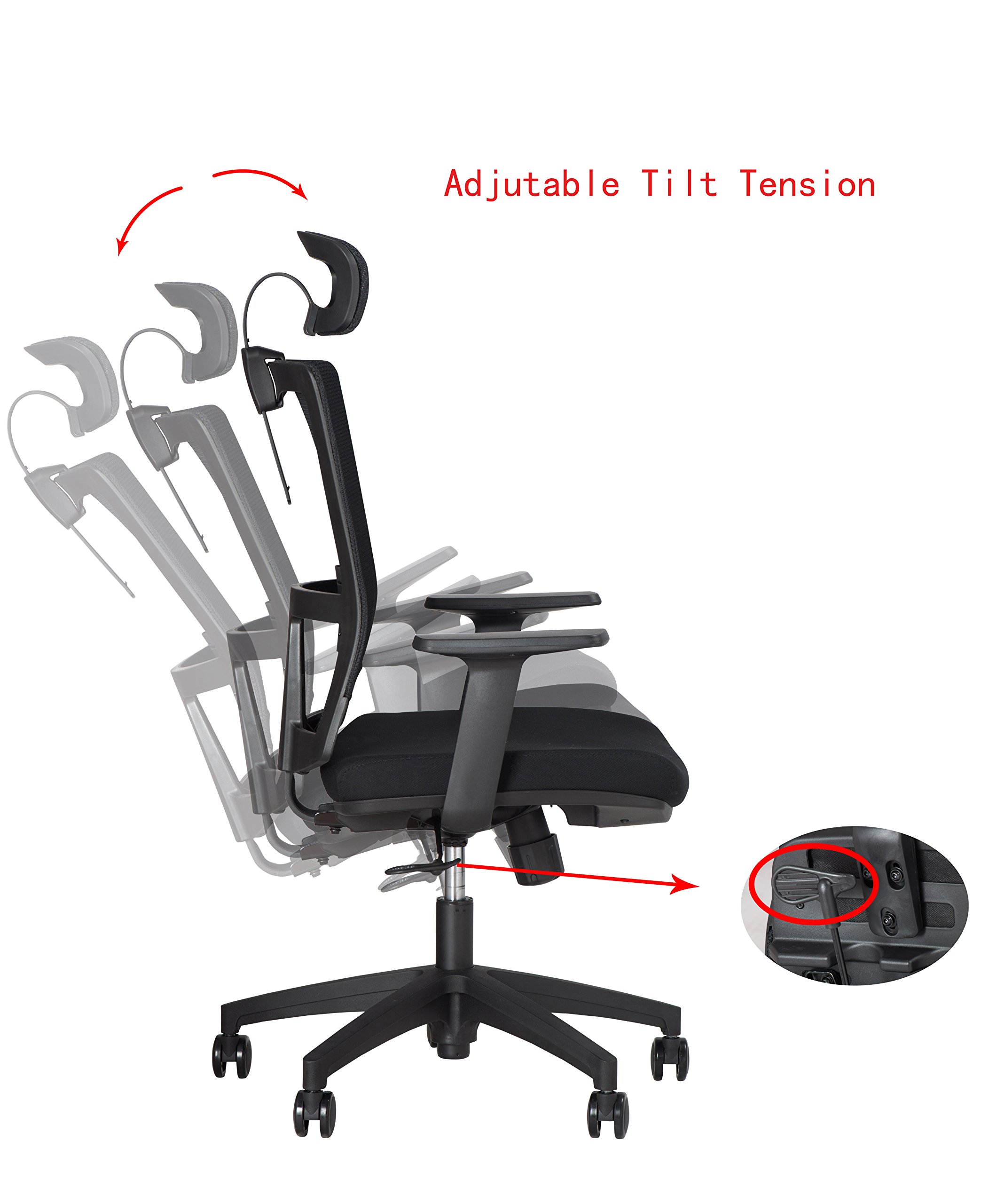 Dr. Office High Back Ergonomic Office Chair Adjustable Executive Desk