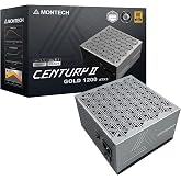 MONTECH Century II 1200W ATX 3.1 Fully Modular 80 Plus Gold Power Supply | PCIe 5.1, Native 12V-2x6 Cable, Compact 140mm Design, Zero RPM Mode, 100% Japanese Capacitors, 10-Year Warranty