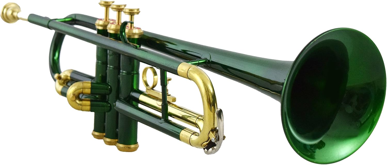 Nasir Ali Trumpet Bb Pitch Green Musical Instruments