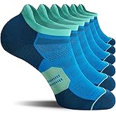 CS CELERSPORT Men's Ankle Running Socks with Cushion Low Cut Athletic Tab Socks for Men Women 6 Pack