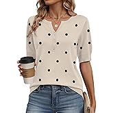 Zeagoo Women's Short Sleeve Sweater 2026 Spring Summer Tops Lightweight Casual V Neck Sweaters Dressy Work Blouses Clothes