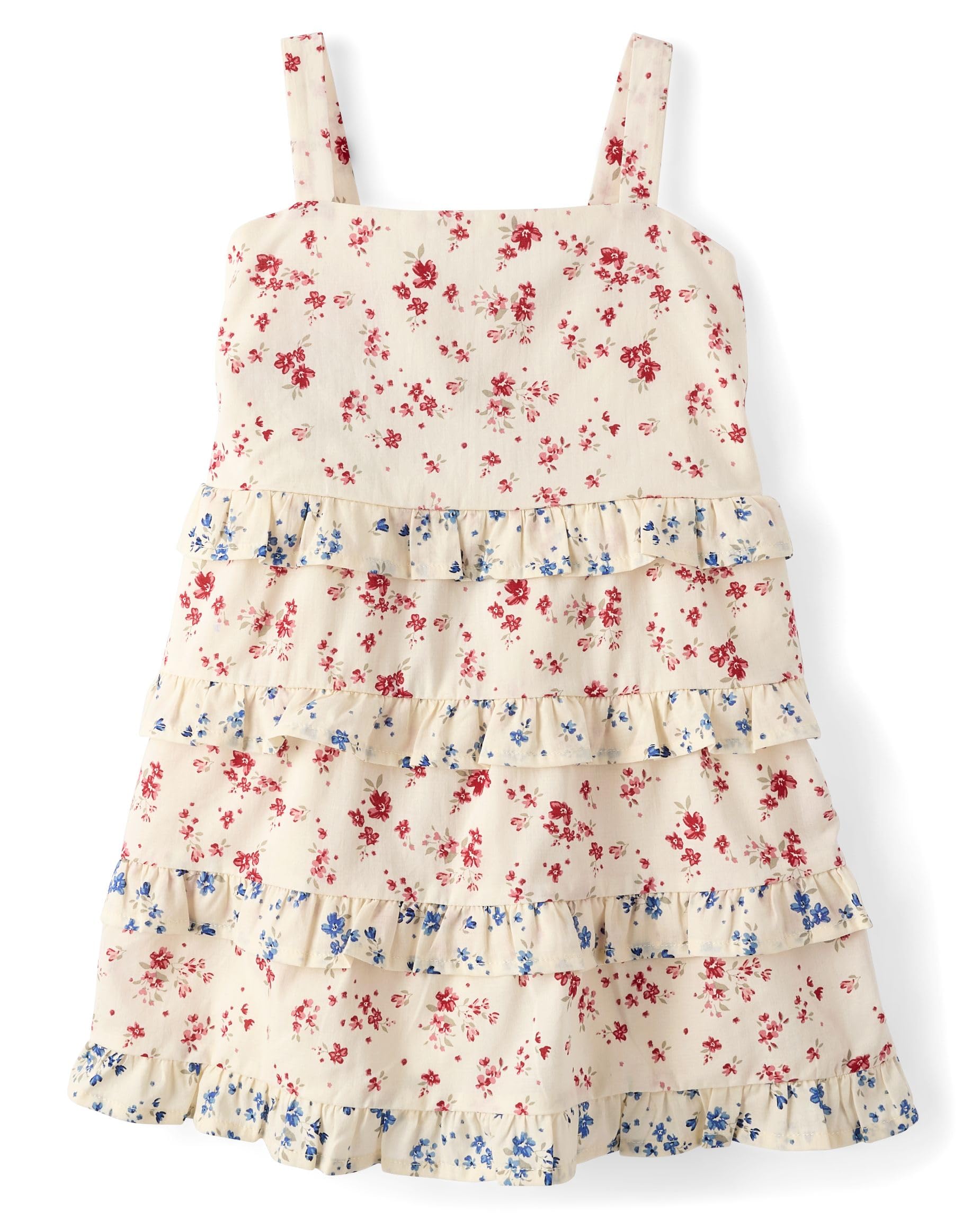 Gymboree,Girls,and Toddler Sleeveless Dresses,Patriotic Floral,18 Months,24 Months Image