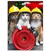 CardFool Funny Cat Birthday Card for women, men, family & friends - hilarious greeting card if you need help putting out your candles birthday cards for all