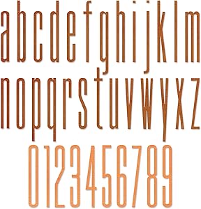 Sizzix Thinlits Die 665207 Alphanumeric Stretch Lower & Numbers by Tim Holtz 36 Pack, Multicolor