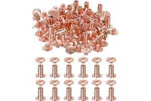 PATIKIL 15mm Chicago Screws Leather Rivets, 120 Set Leather Rivets Nail Stud Screws Bolt Assorted Kit for DIY Craft Bookbindi