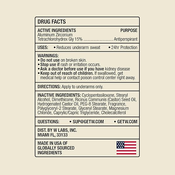 W BY JAKE PAUL MEN’S ANTIPERSPIRANT, ODOR BLOCKING, VITAMIN-INFUSED DEODORANT FOR MEN, 24-HOUR SWEAT PROTECTION, DEEP WOODS SCENT, 2.6 OZ