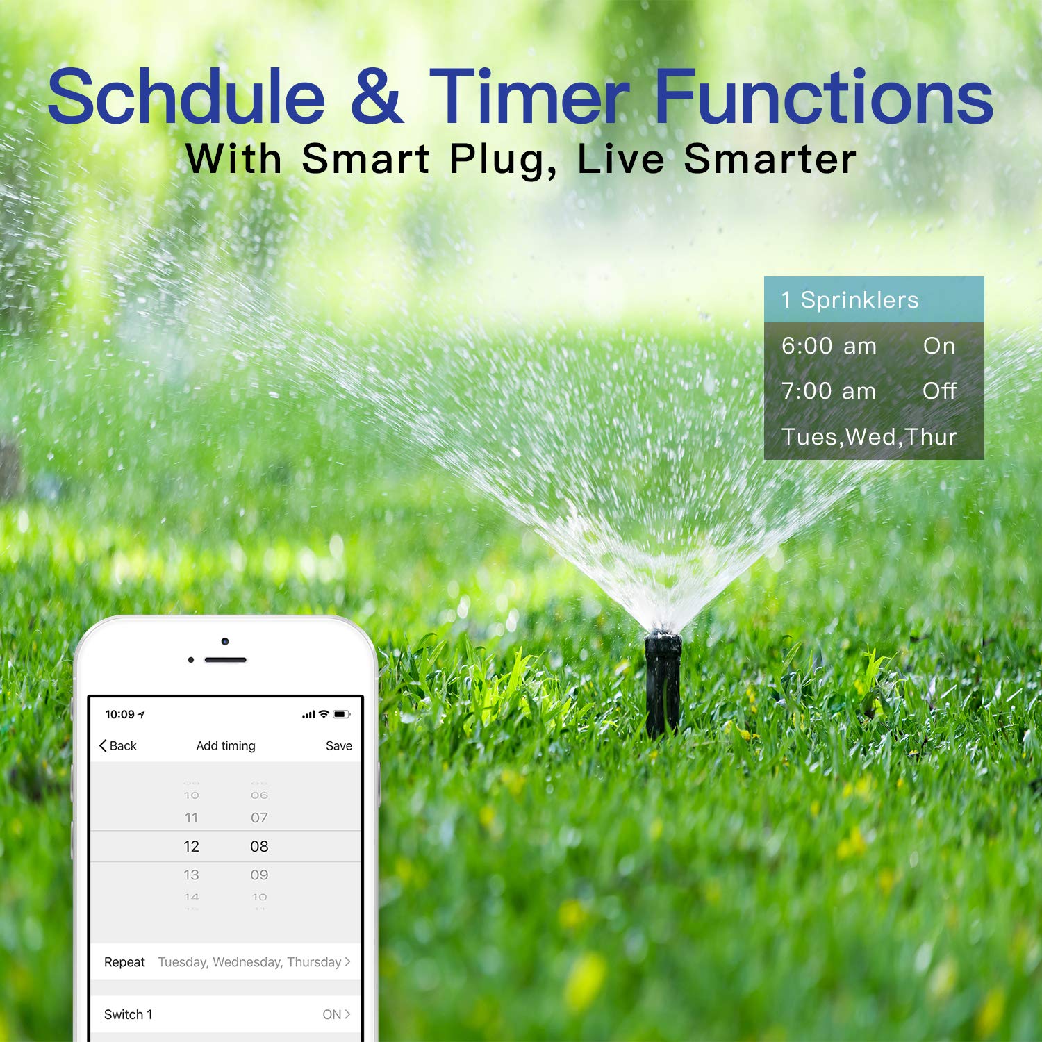 Outdoor Smart Plug, 1byone WiFi Outlet Outdoor Timer with 2 Sockets, Comptible with Alexa, Google Home, IP44 Waterproof: Industrial & Scientific