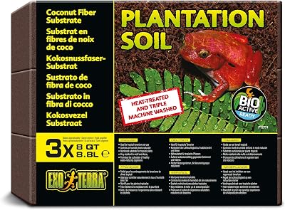 Exo Terra Plantation Soil Substrate 3 x 8.8 Litre Natural Terrarium Substrate