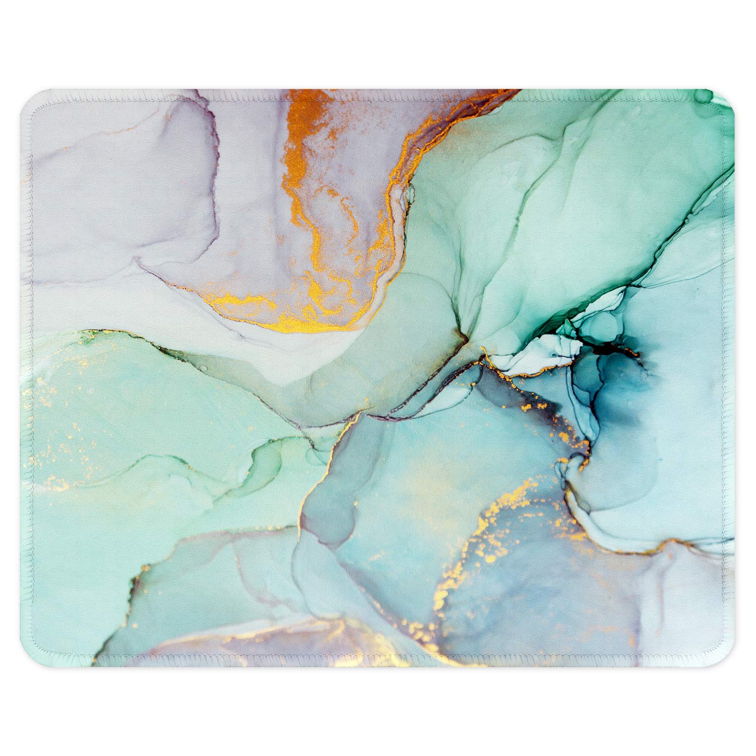 ITNRSIIET Gaming Mouse Pad with Stitched Edges, Premium-Textured Mouse Mat Pad, Non-Slip Rubber Base Mousepad for Laptop, Computer & PC, 260×210mm, Modern Marbling