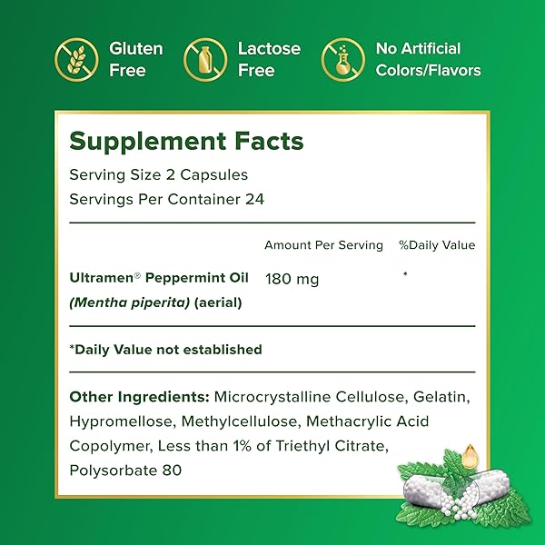 IBGARD GUT HEALTH SUPPLEMENT, PEPPERMINT OIL CAPSULES FOR ABDOMINAL COMFORT, 48 CAPSULES