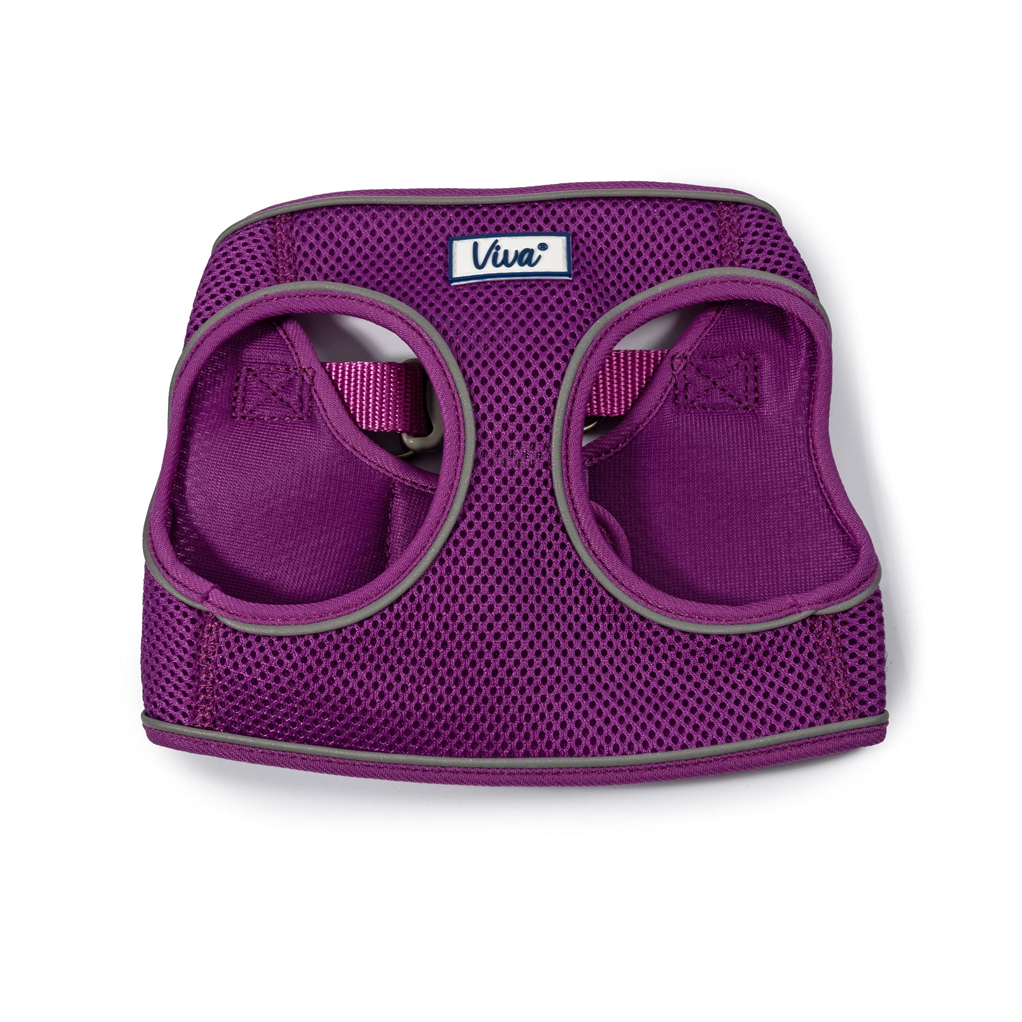 Ancol Viva Step in Comfort Dog Harness with Air Mesh Fabric - Purple - Reflective Adjustable Quick Fit Pet Training Accessory - 41-47cm S/M