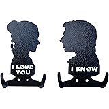 HeavenlyKraft I Love You I Know Steel Wall Coat Hook Dual Holder for Living Room Hat Hanger Bathroom Towel Kitchen Strong Gar
