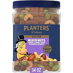 PLANTERS Deluxe Salted Mixed Nuts, Roasted