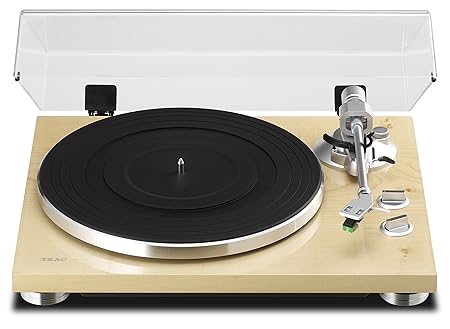 Teac TN-300(NA) HiFi-Plattenspieler (Riemenantrieb, 33/45rpm, USB-Ausgang für Mac/PC, Line/Phono Umschalter, Schallplattenspi