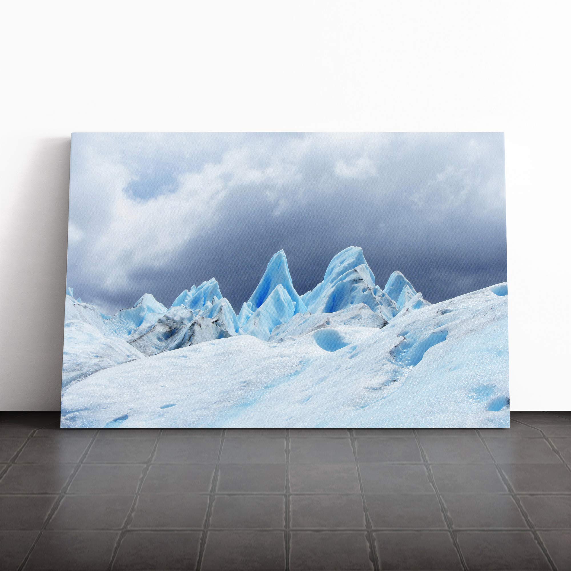 Landscape Arctic Glacier (2) Canvas Print | Gallery Wrapped 30mm Frame Wall Art | 20x14 inches | Ready to Hang | Modern Landscape Picture | Living Room Bedroom Lounge Office
