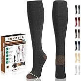 NEWZILL Copper Compression Socks 15-20mmHg for Men & Women, Medical Athletic Support for Edema, Running & Business