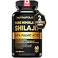 Nutratology Pure Shilajit Capsules | 50% Fulvic Acid | High Potency & Purity - Sourced from the Himalayan Mountains - Shilaji