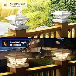 ELECLINK Solar Post Cap Lights 6 Pack, Warm White
