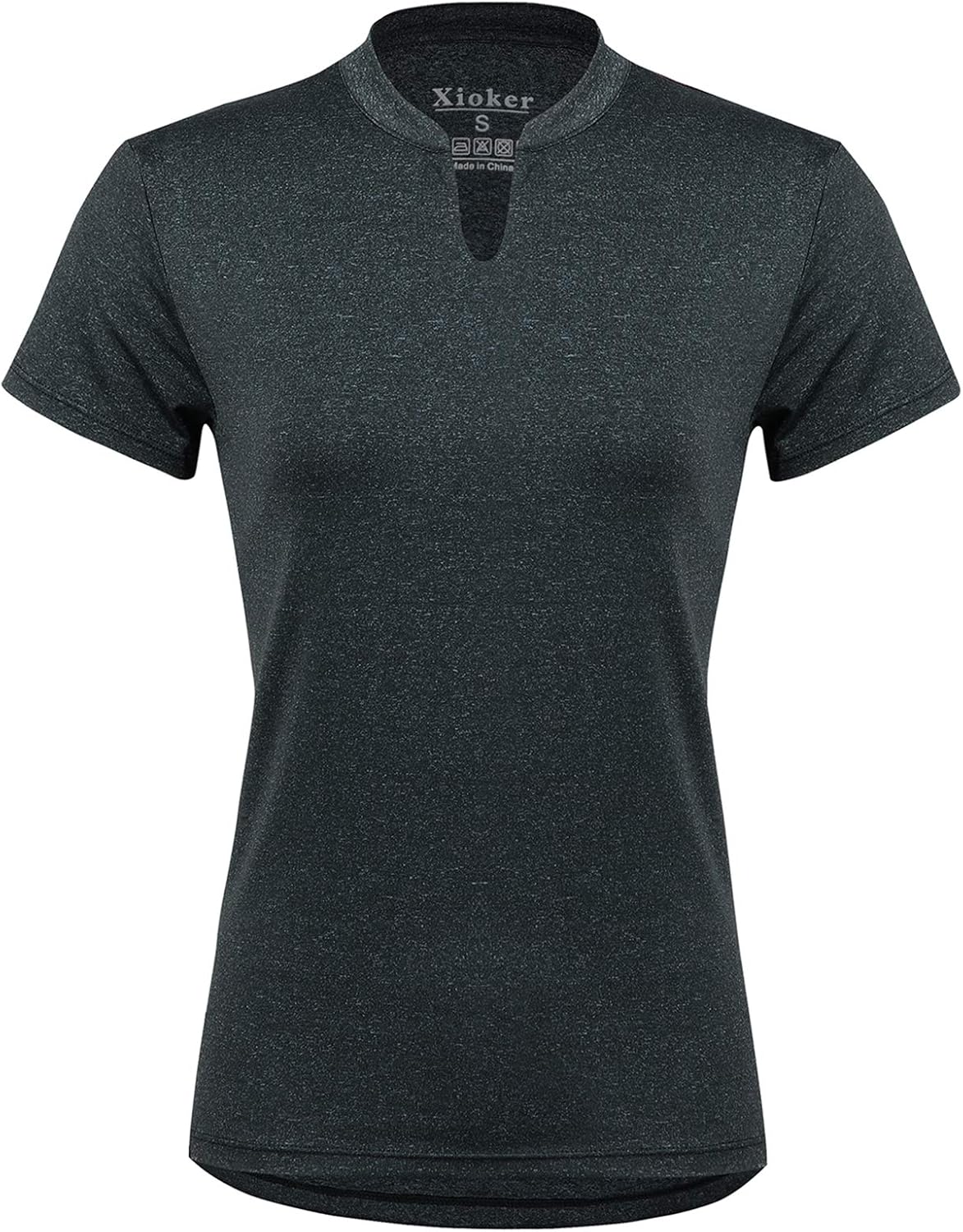 Women Tennis Shirts V-Neck with 1/2 Lining, Golf Top for Women Short Sleeves Tennis Tee for Sports : Clothing