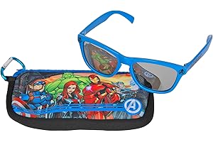 Pan Oceanic Eyewear LTD Marvel Comics Avengers Kids Sunglasses with Carabiner Pouch Multicolored One Size