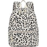 Corduroy Mini Backpack Purse for Women Girls, Fashion Small Backpack for Adults Teens Kids School Travel (Leopard)