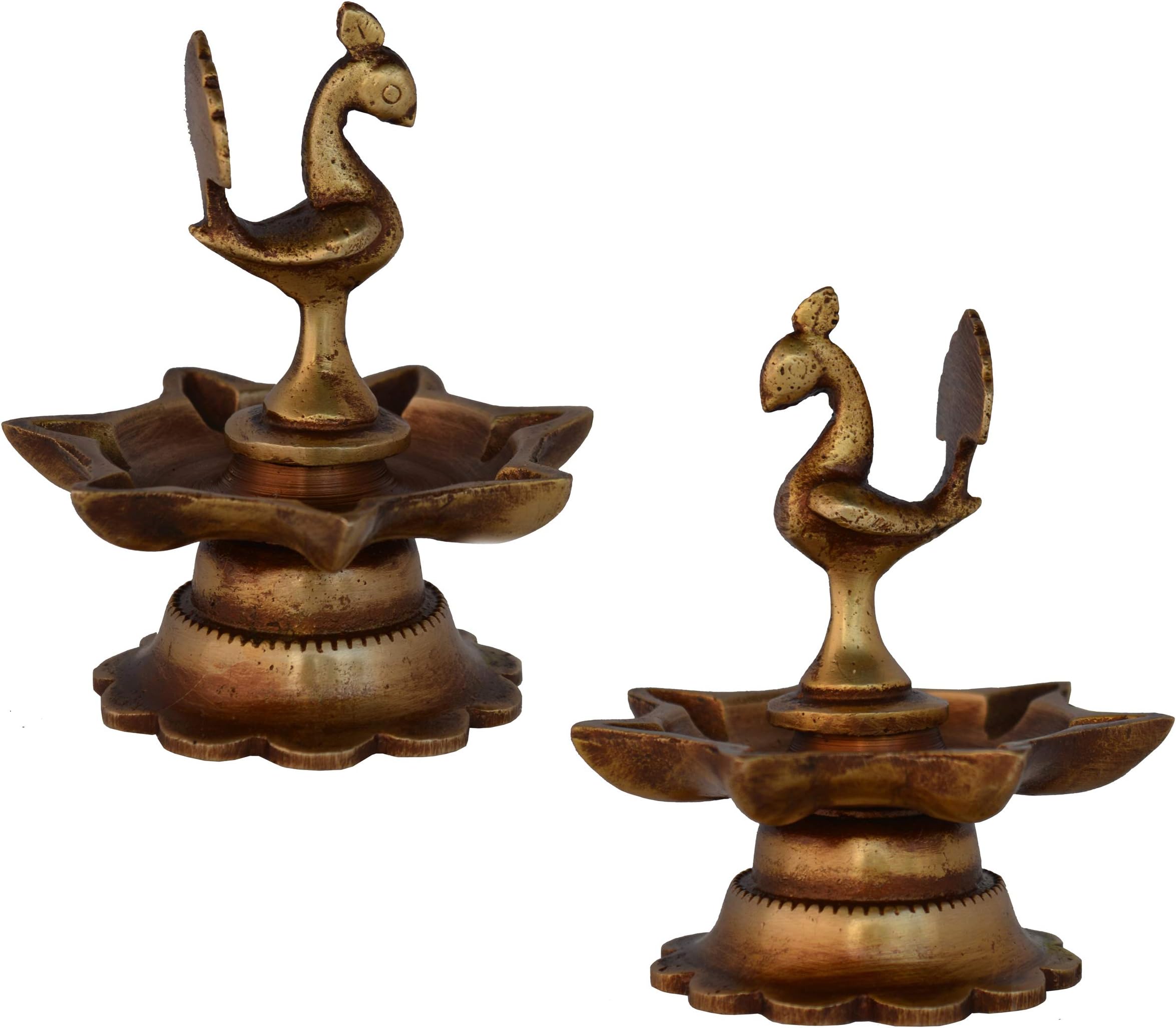 Traditional Indian Diyas Pair Brass Diya Set | Home Decor | Brass Diya for Decoration and Gift