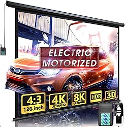 Aoxun 120" Motorized Projector Screen - Indoor and