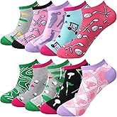 ShinyMatch 10 Pairs Novelty Women Golf Socks Athletic Low Cut Golf No Show Sock for Female Golfers Birthday Valentine's Day Girlfriend Gifts