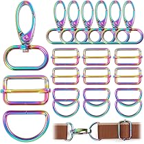 Rainbow Metal Eyelets Kit – 100 Sets, 10mm Inner Diameter, Multi-Color, For DIY Leather & Fabric - View #3