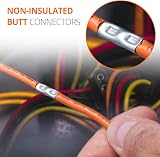 Wirefy 100pc Non Insulated Butt Connectors Kit 24-8 AWG Pure Copper Crimp Wire view 5
