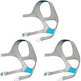 ULSEIGN Headgear Strap Replacement for ResMed AirFit/AirTouch N20 CPAP Nasal Mask with Magnetic Clips – Medium – 3-Pack