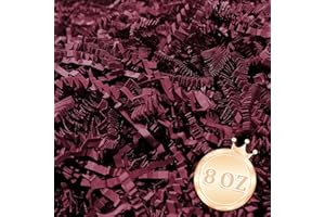 ZANKUBOM 1/2LB Burgundy Crinkle Cut Paper Shred Filler Great for Gift Wrapping, Burgundy Basket Fillers, Birthday, Gift Wrapping, Anniversary, Halloween Christmas Party Decor Filling Supplies