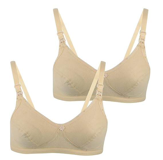 Women's Full Cup Nursing Bra (Pack of 2) (Po2-BR0014_Skin_34)