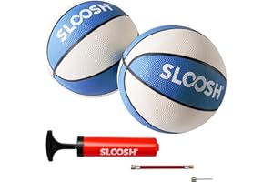 Sloosh 2 Packs 7" Pool Basketballs, Great for Floating Water Basketball Hoops, Swimming Water Toy for Kids and Adults, Pool Games, Pool Party (Blue)