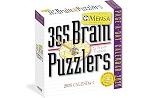 Mensa 365 Brain Puzzlers Page-A-Day® Calendar 2026: Word Puzzles, Logic Challenges, Number Problems, and More