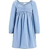 Roxy Girls Lightweight Denim Long Sleeve Dress, Stylish & Comfortable, Casual Fit