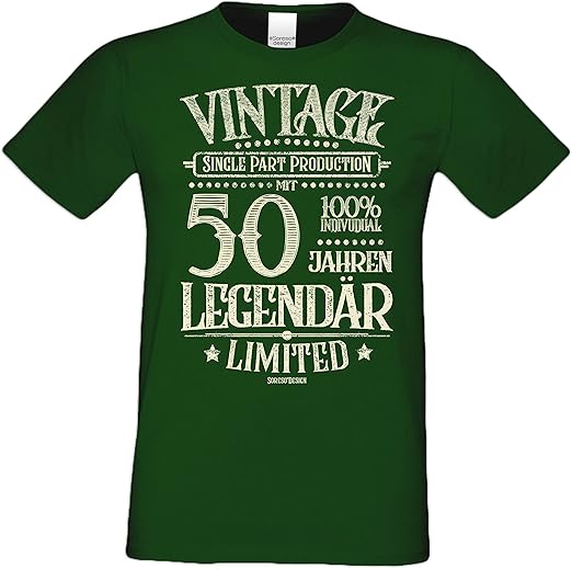 Geburtstagsgeschenk Männer Herren Sprüche TShirt mit 50 Jahren