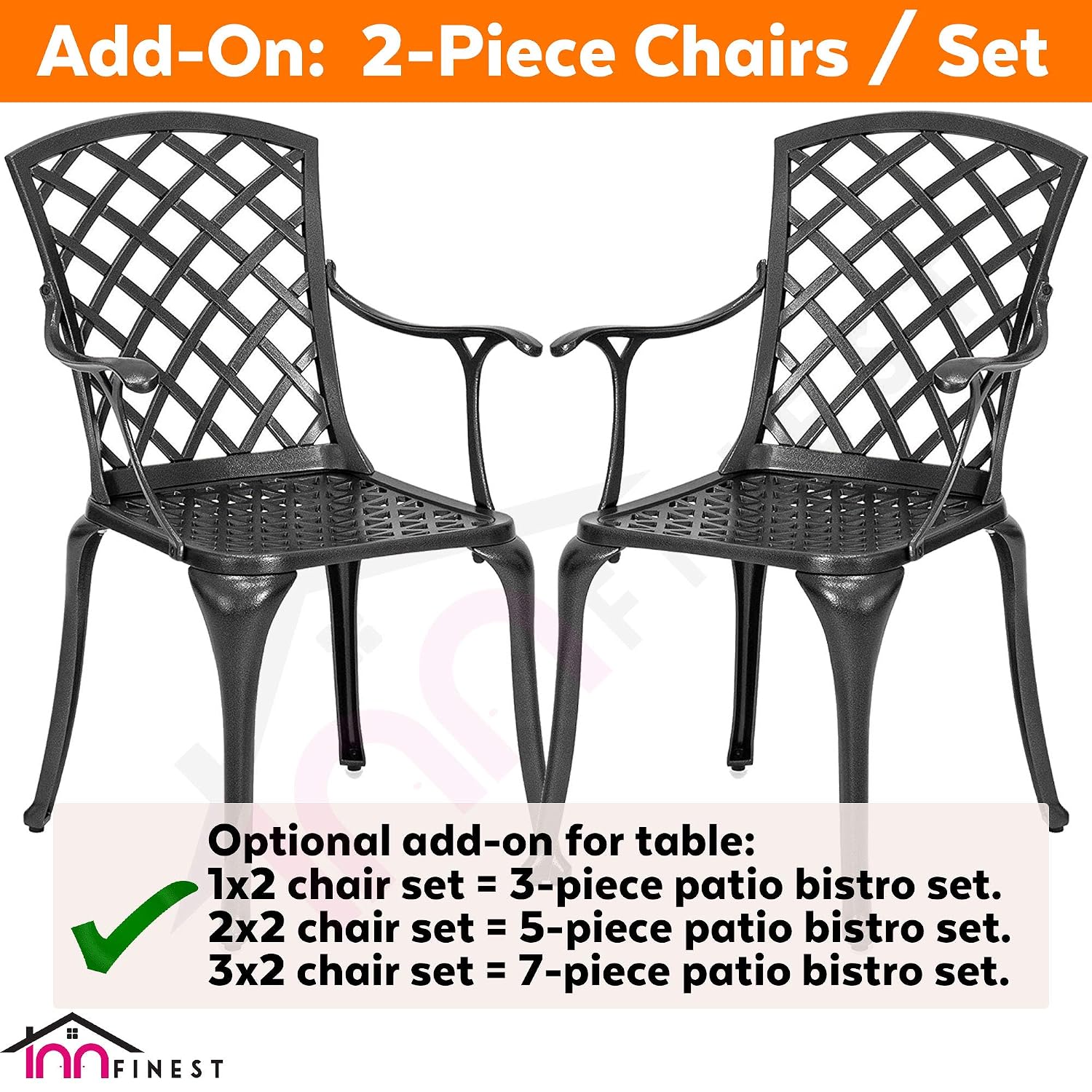 Cast Aluminum Umbrella Hole Table Black 72 Patio Bistro Dining Table For Outdoor Furniture Patio Deck Garden Optional Add On 6 Chairs For 7 Piece Set Rust Resistant Lattice Weave Design Patio Lawn