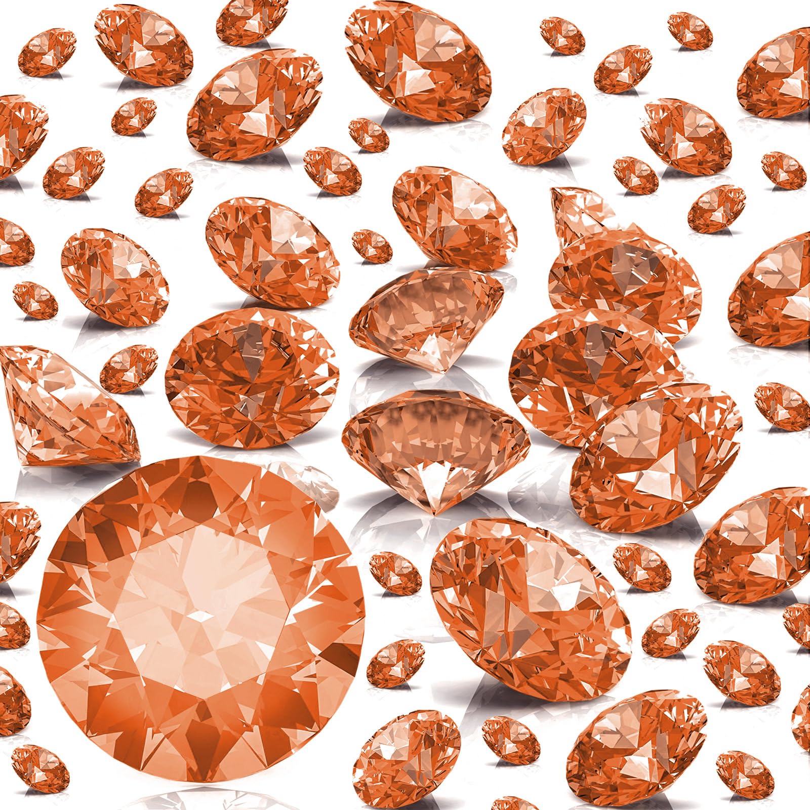 Photo 1 of Hicarer 800 Pieces Diamond Decorations Acrylic Diamond Table Scatter Crystals for Table for Vase Fillers Party Decorations(20, 12, 10, 6, 3mm,Rose Gold)