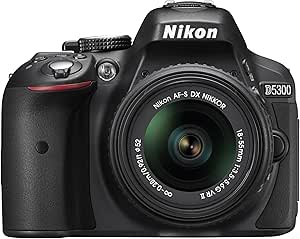 Nikon D5300 24.2 MP CMOS Digital SLR Camera with 18-55mm f/3.5-5.6G ED VR Auto Focus-S DX NIKKOR Zoom Lens (Black)