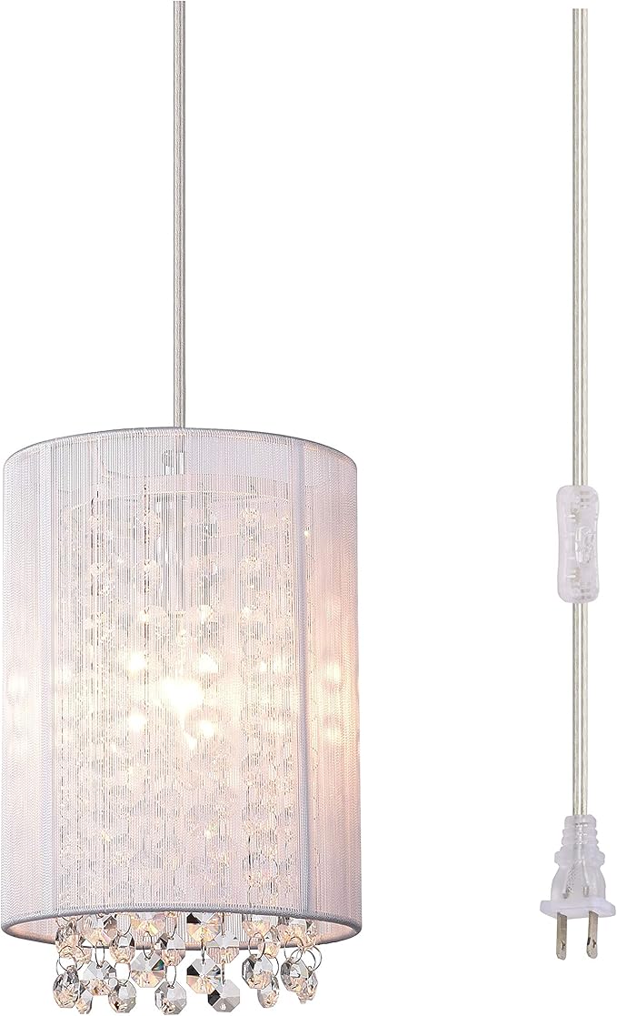 Plug in Pendant Lights Mini Crystal Pendant Lighting Plug in Chandelier