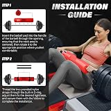 KK Barbell Squat Pad Extra Thick NBR Foam Red Non-Slip Hip Thrust Pad view 4