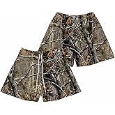 Men's 5 Inches Inseam Camo Real Tree Print Mesh Lined Athletic Basketball & Beach Shorts