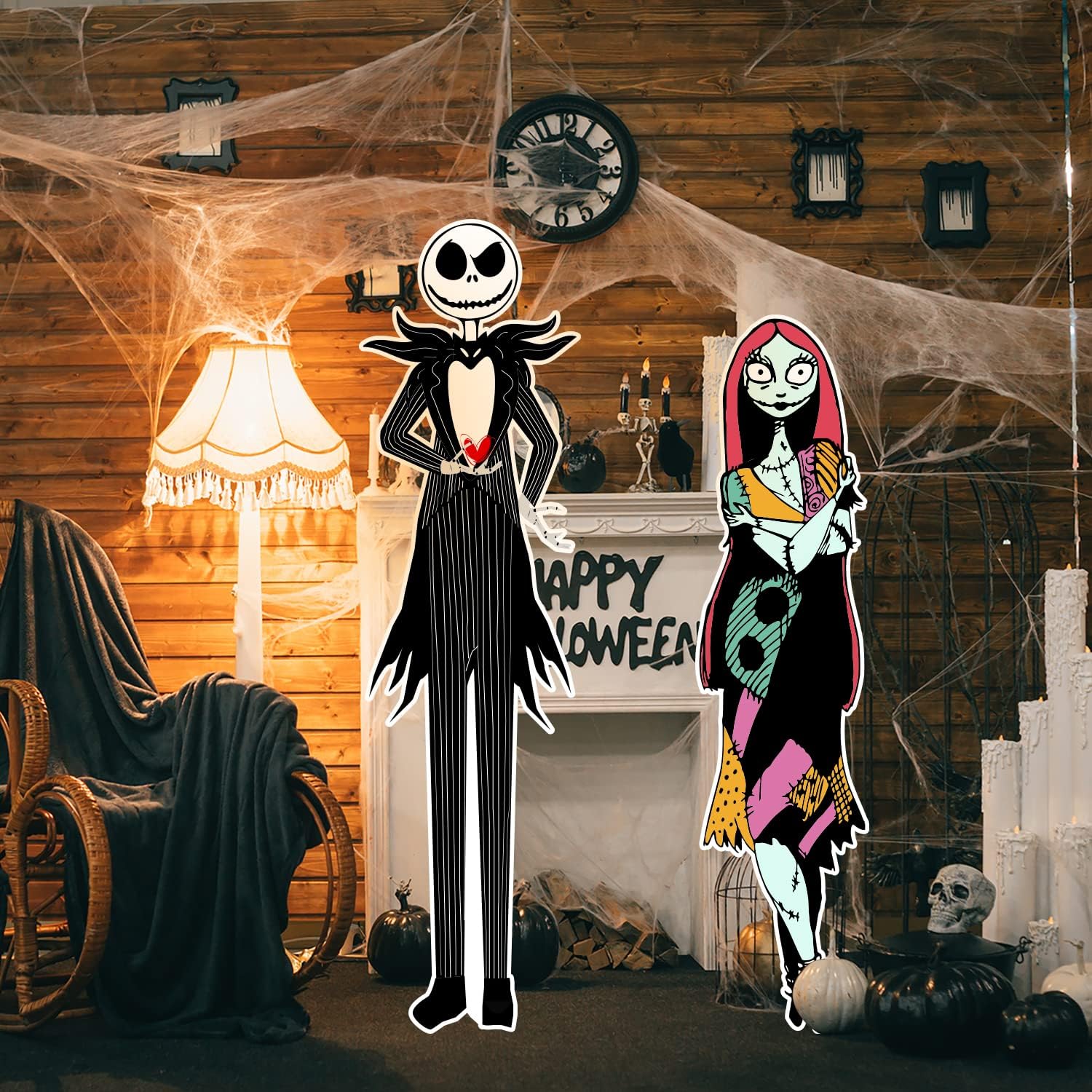 Yard Signs - Halloween Nightmare Before Christmas Yard Signs Jack Skellington Halloween Lawn Signs with Stakes Nightmare Before Christmas Yard Outdoor Decorations for Halloween Holiday Party