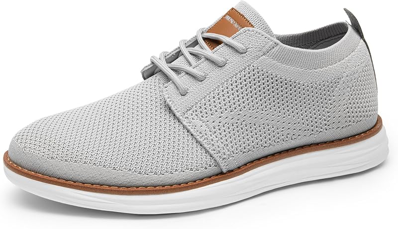 Sneaker Oxford Uomo Traspirante, Memory Foam,Grigio,41
