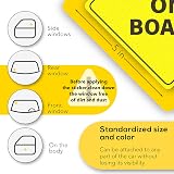 ASSURED SIGNS Baby On Board Sign 2 Pack 5x5 See-Through Rear Window view 7