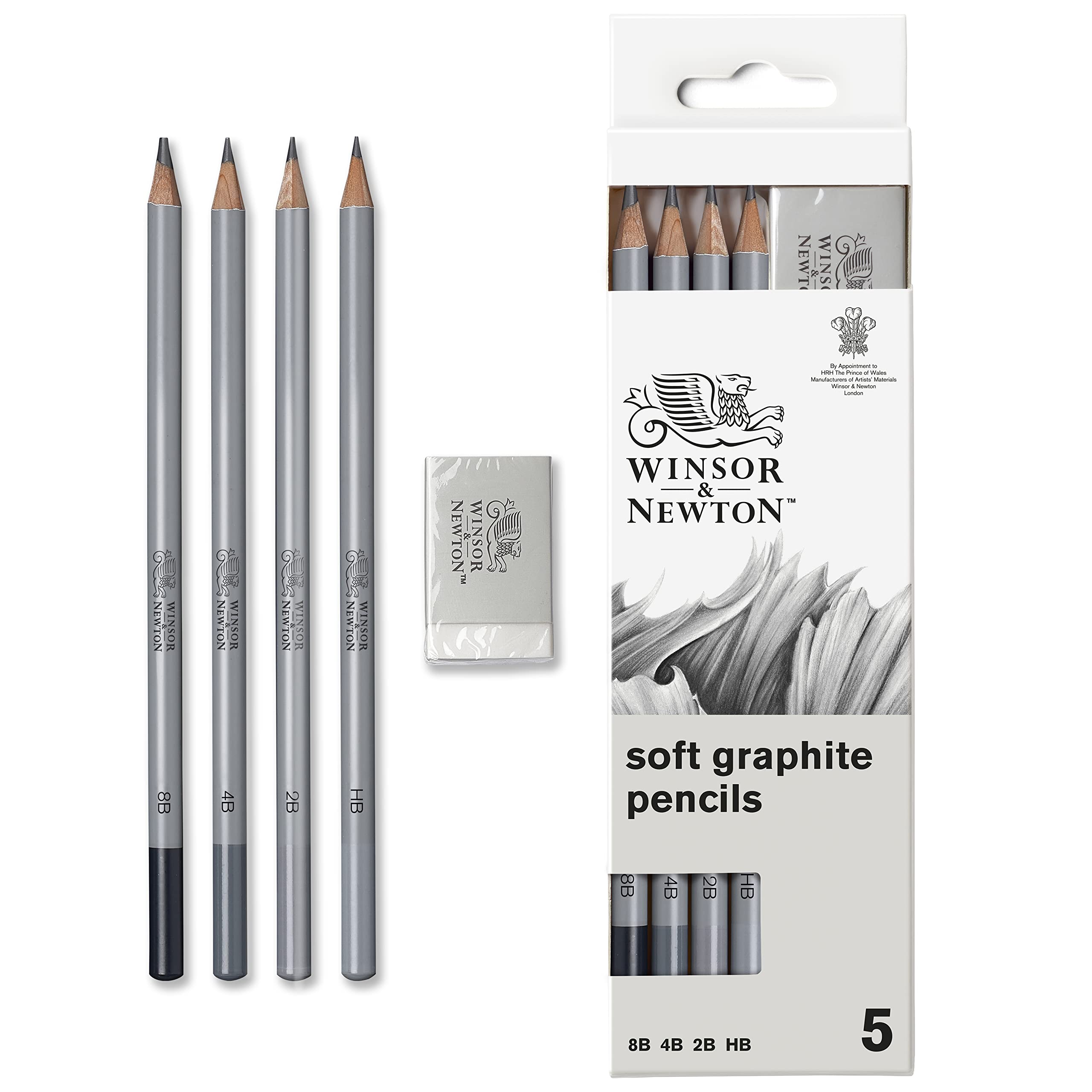 Winsor & Newton WN Studio Collection Soft Graphite Pencil Set 5/Pkg-